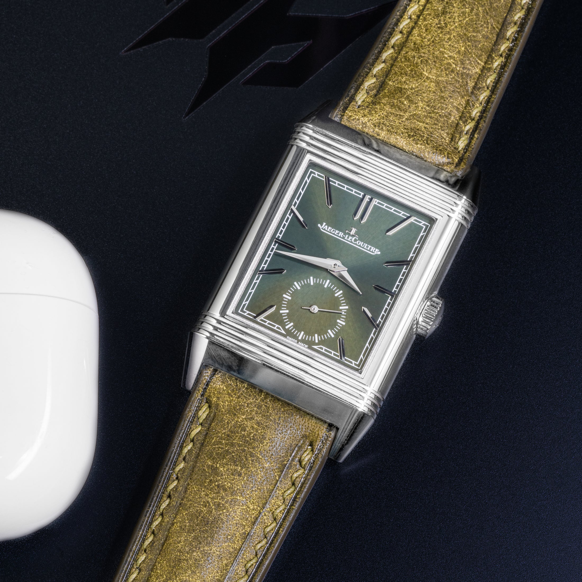 Solitaire Universal Straps in Rainforest Pueblo for JLC Reverso