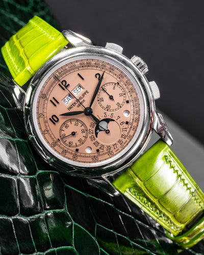 Bespoke Watch Strap in Apple Green Himalayan Crocodile