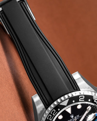 Solitaire Rubber straps in Classic Black for Rolex GMT-Master II Batman 116710BLNR