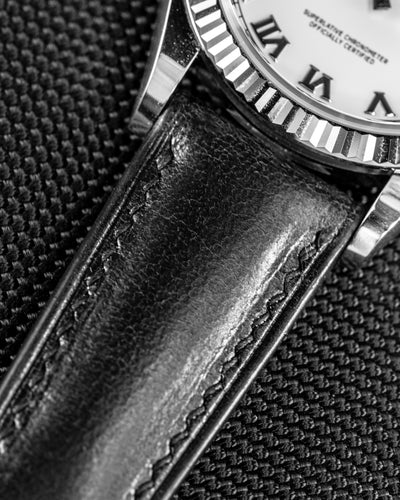 Solitaire Universal Straps in Black Carbon Pueblo for Rolex Datejust