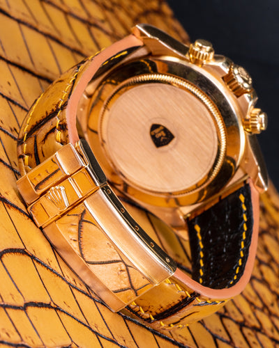 Bespoke Watch Strap in 2 Tone Chestnut Brown Crocodile