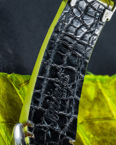 Bespoke Watch Strap in Apple Green Himalayan Crocodile