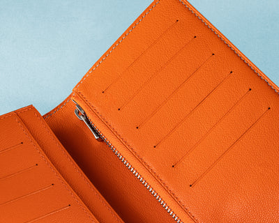 Bespoke Long Wallet in Grey Himalayan Crocodile