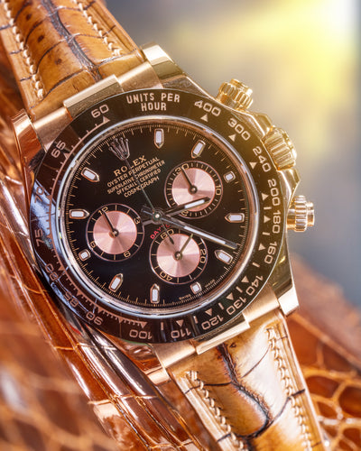 Bespoke Watch Strap in 2 Tone Chestnut Brown Crocodile