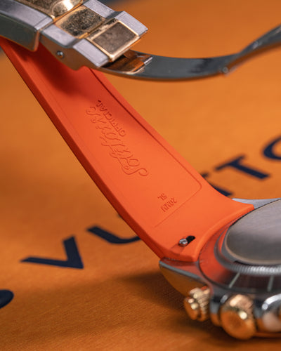 Solitaire Rubber straps in Frosted Orange for Rolex Daytona 116508