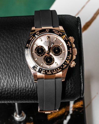 Solitaire Rubber straps in Classic Black for Rolex Daytona 116515