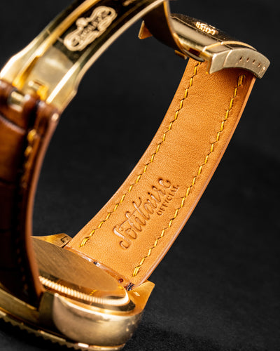 Bespoke Watch Strap in 2 Tone Chestnut Brown Crocodile