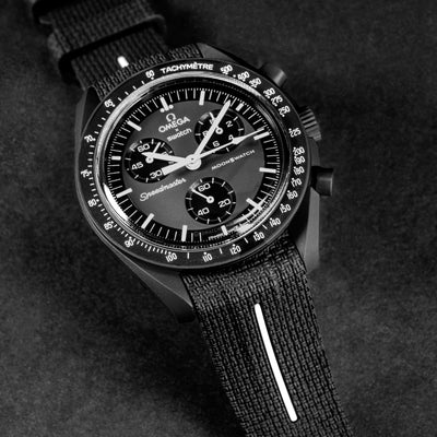 Solitaire Godzilla Black Rubber Strap for Omega