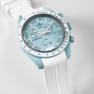 Solitaire Arctic White Rubber Strap for Omega