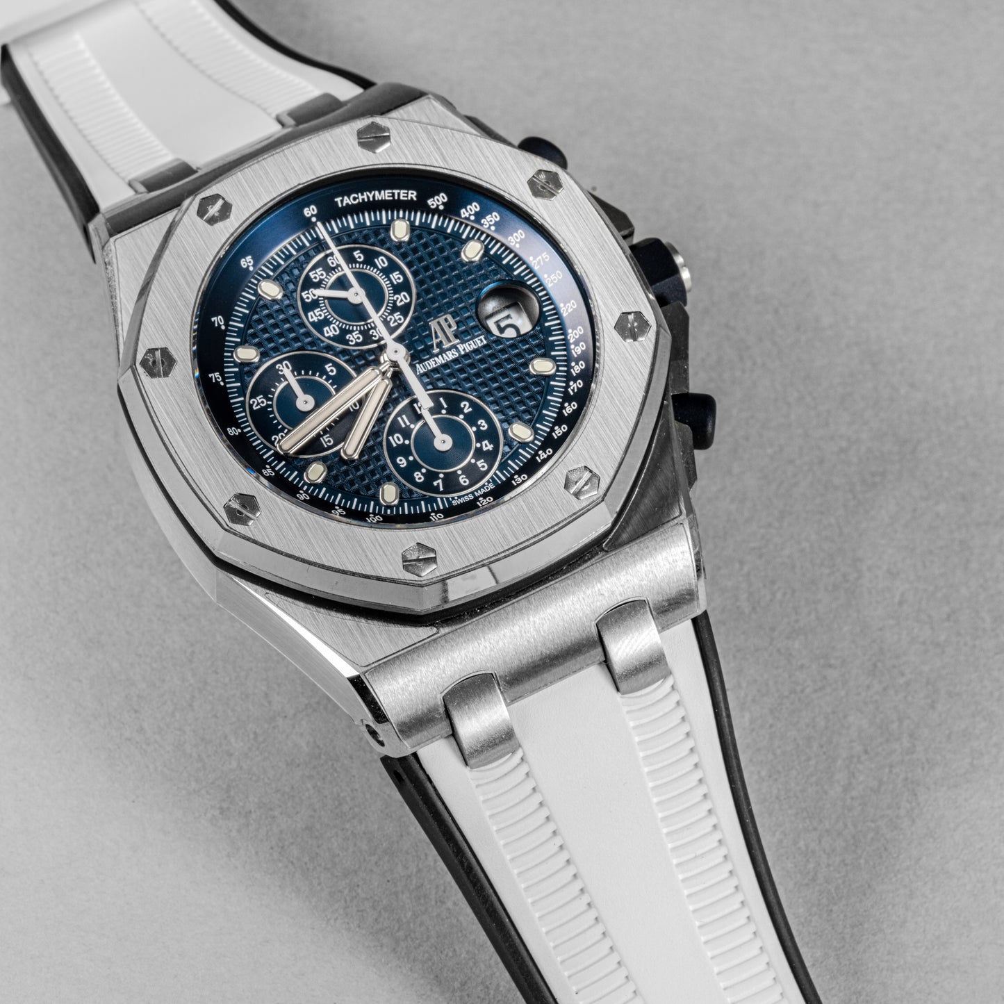 Solitaire Panda White Rubber Strap for AP 42MM