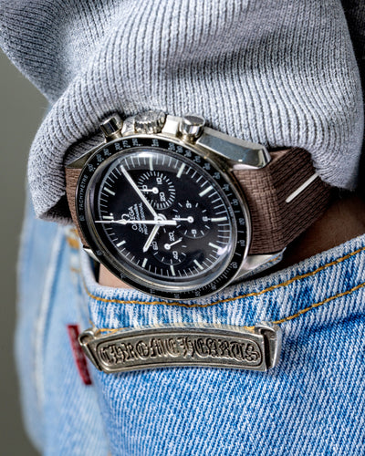 Solitaire Rubber straps in Bear Brown for Omega Speedmaster