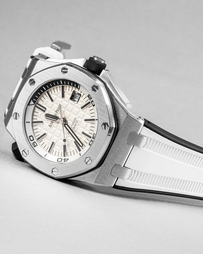 Solitaire Rubber straps in Panda White for Audemars Piguet 42MM