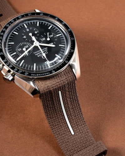 Solitaire Rubber straps in Bear Brown for Omega Speedmaster