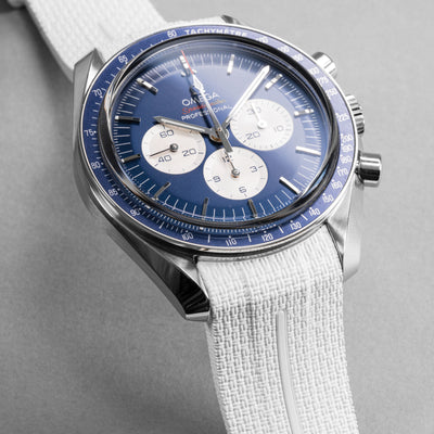 Solitaire Arctic White Rubber Strap for Omega