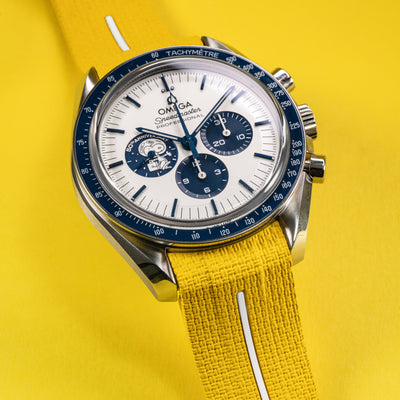 Solitaire Phoenix Yellow Rubber Strap for Omega