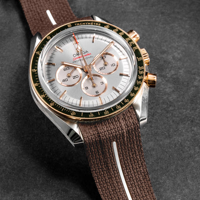 Solitaire Bear Brown Rubber Strap for Omega