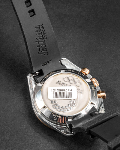 Solitaire Rubber straps in Godzilla Black for Omega Speedmaster