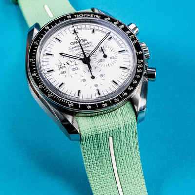 Solitaire Avocado Green Rubber Strap for Omega
