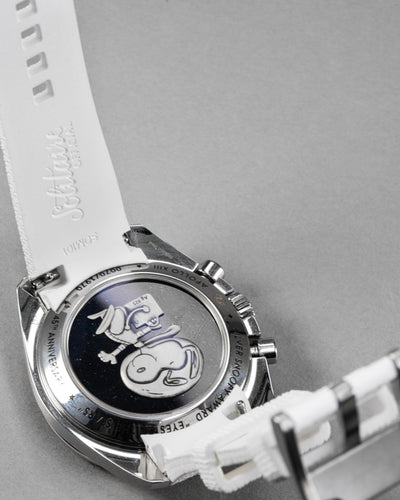 Solitaire Rubber straps in Arctic White for Omega Speedmaster