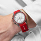 Solitaire Scarlet Red Rubber Strap for Omega