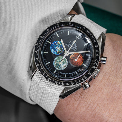 Solitaire Arctic White Rubber Strap for Omega