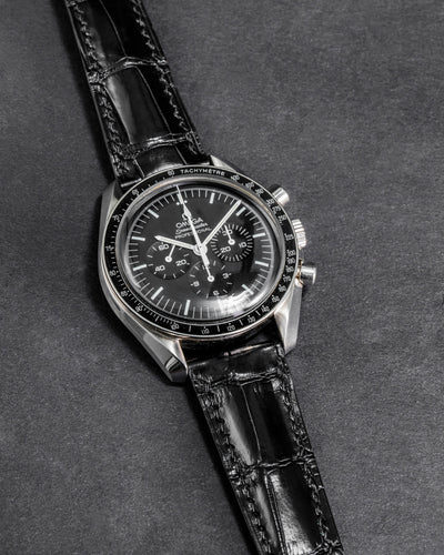 Jet Black Crocodile Universal Straps