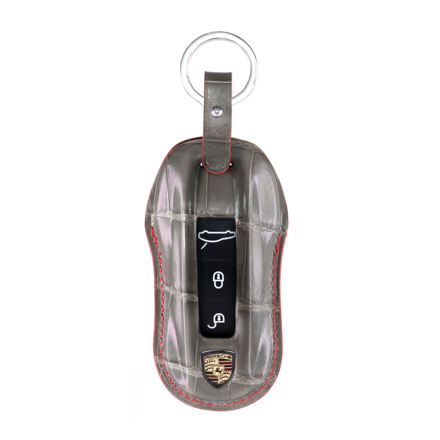 Porsche New Key Fob Cover in Grey Crocodile