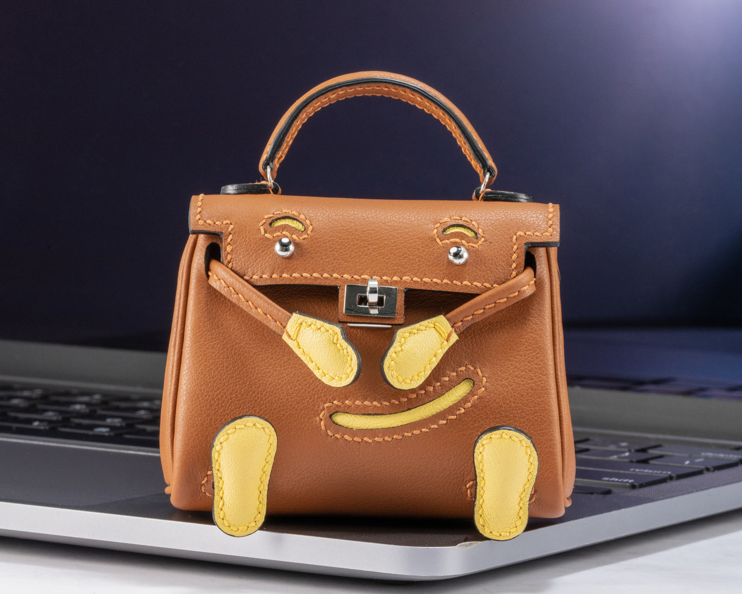 Mocha Luxe Mini Bag Charm