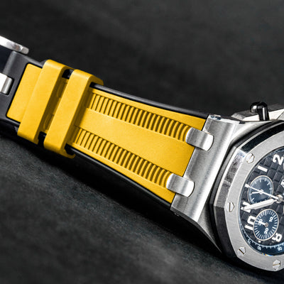 Solitaire Bumblebee Yellow Rubber Strap for AP 42MM