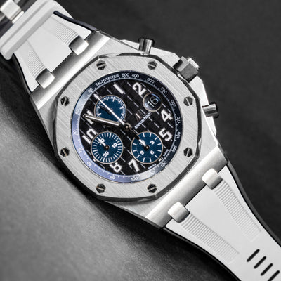 Solitaire Rubber straps in Panda White for Audemars Piguet 42MM