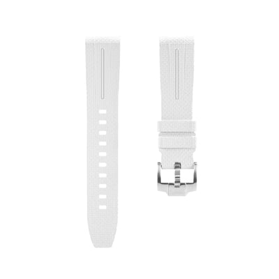 Solitaire Arctic White Rubber Strap for Omega