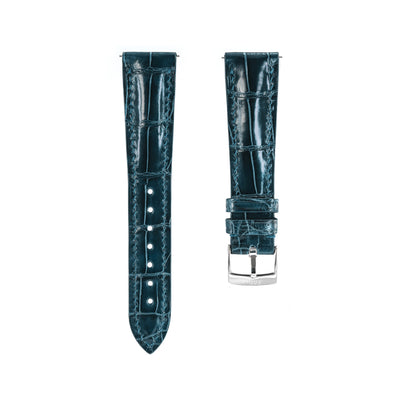 Peacock Blue Crocodile Universal Straps