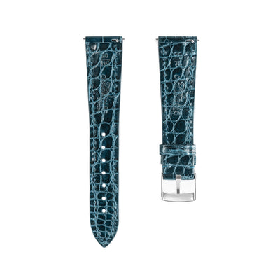 Peacock Blue Crocodile Universal Straps