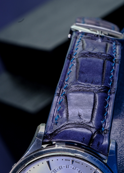 Bespoke Watch Strap In 2 Tone Grey Crocodile