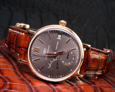 Bespoke Watch Strap in 2 Tone Dark Brown Crocodile