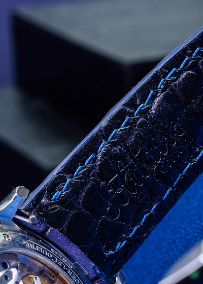 Bespoke Watch Strap In 2 Tone Grey Crocodile