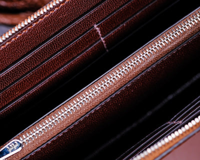 Bespoke Long Wallet in Chestnut Brown Alligator