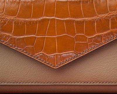 Bespoke Long Wallet in Chestnut Brown Alligator