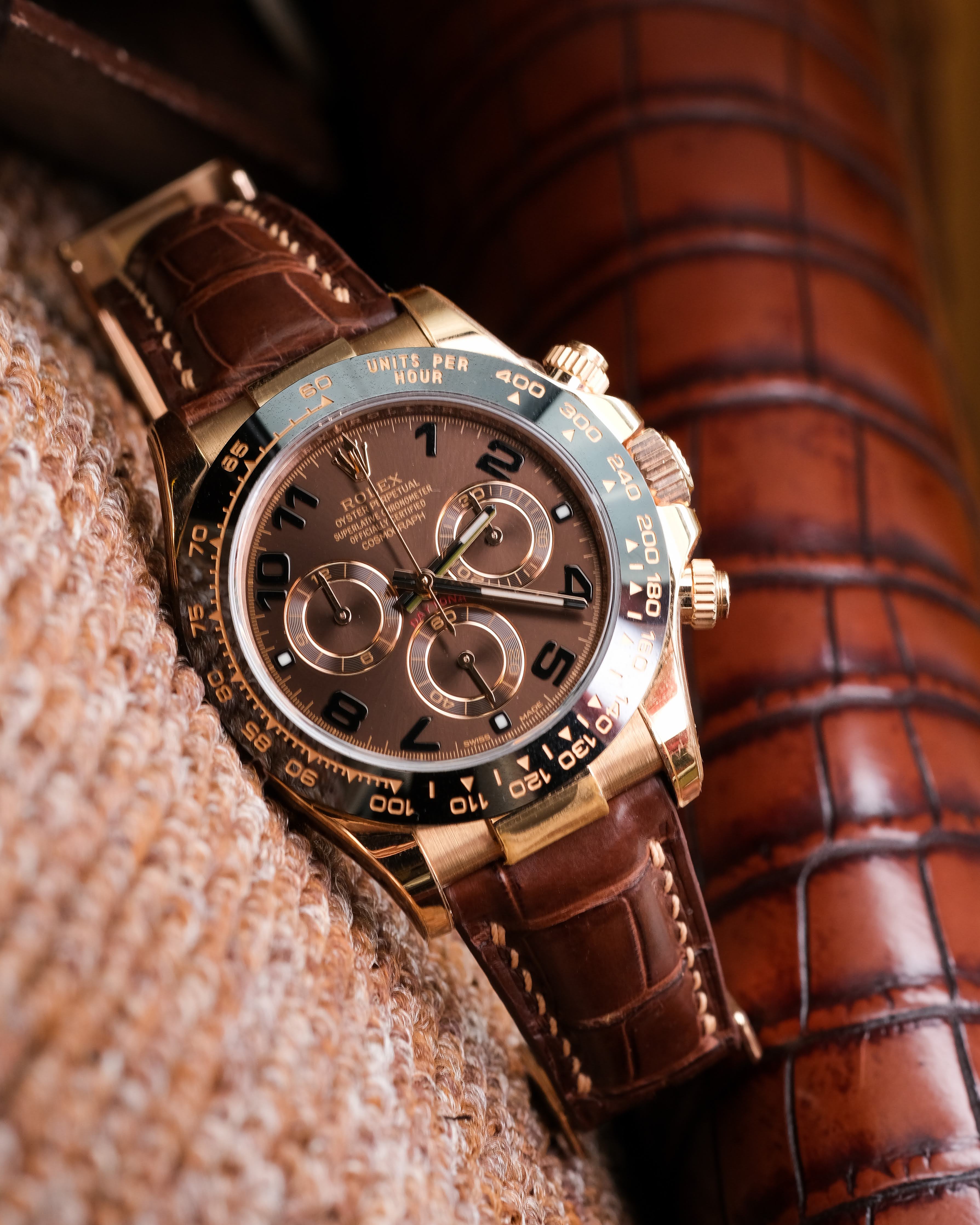 Bespoke Watch Strap in Chocolate Brown Crocodile – Solitaire Official