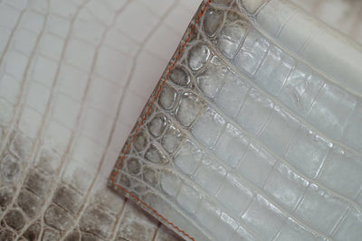 Bespoke Long Wallet in Natural Himalayan Crocodile