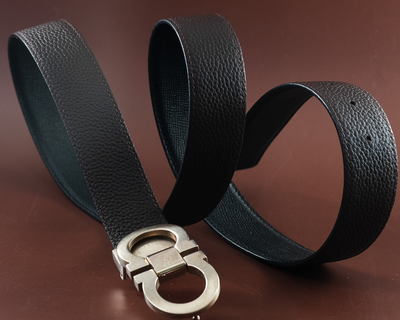 Bespoke Reversible Belt in Black Epsom & Chocolate Brown Togo