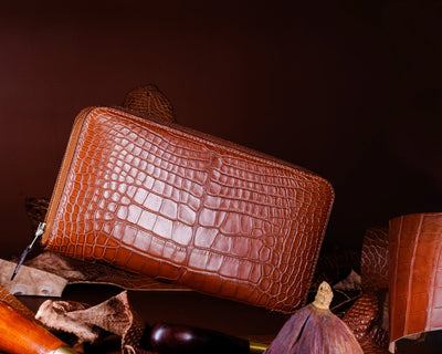 Bespoke Long Wallet in Chestnut Brown Alligator