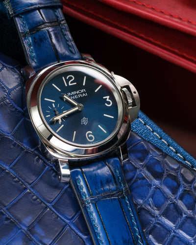 Bespoke Watch Strap in 2 Tone Blue Crocodile