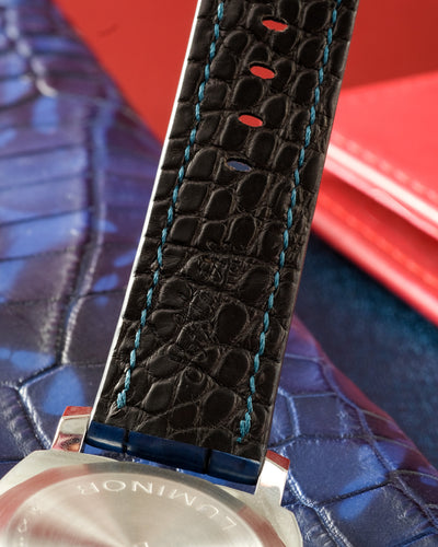 Bespoke Watch Strap in 2 Tone Blue Crocodile