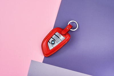 Bespoke Key Fob Cover in Ferrari Red Nappa