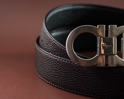 Bespoke Reversible Belt in Black Epsom & Chocolate Brown Togo