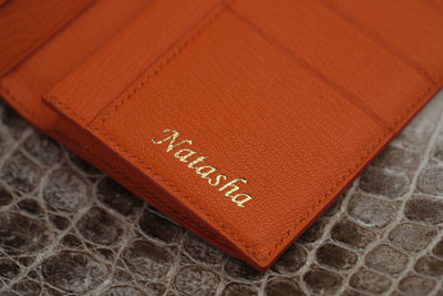 Bespoke Long Wallet in Natural Himalayan Crocodile