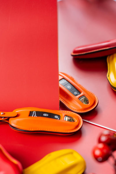 Bespoke Key Fob Covers in Nappa Leathers