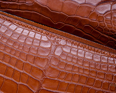 Bespoke Long Wallet in Chestnut Brown Alligator