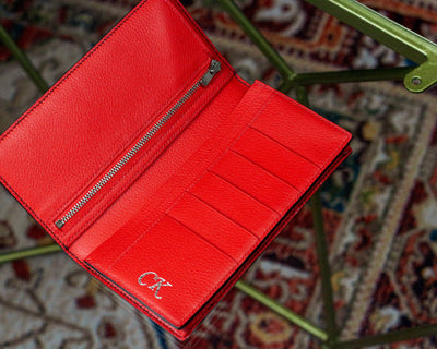 Bespoke Long Wallet in Black Silver Alligator